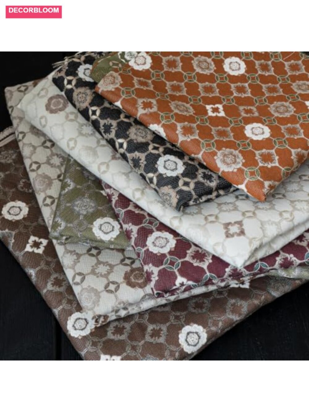 Luxury 3D Vintage Floral Throw Pillow Covers 12x20 Set of 2 Chenille Embroidery - Picture 5 of 6